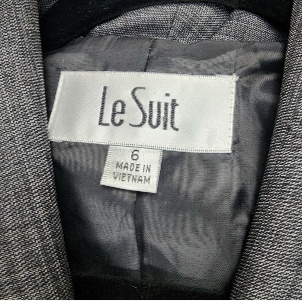 Le Suit 2 Piece Suit Womens 6 Gray Long Sleeve High Rise Pants *NWT* - Picture 3 of 9
